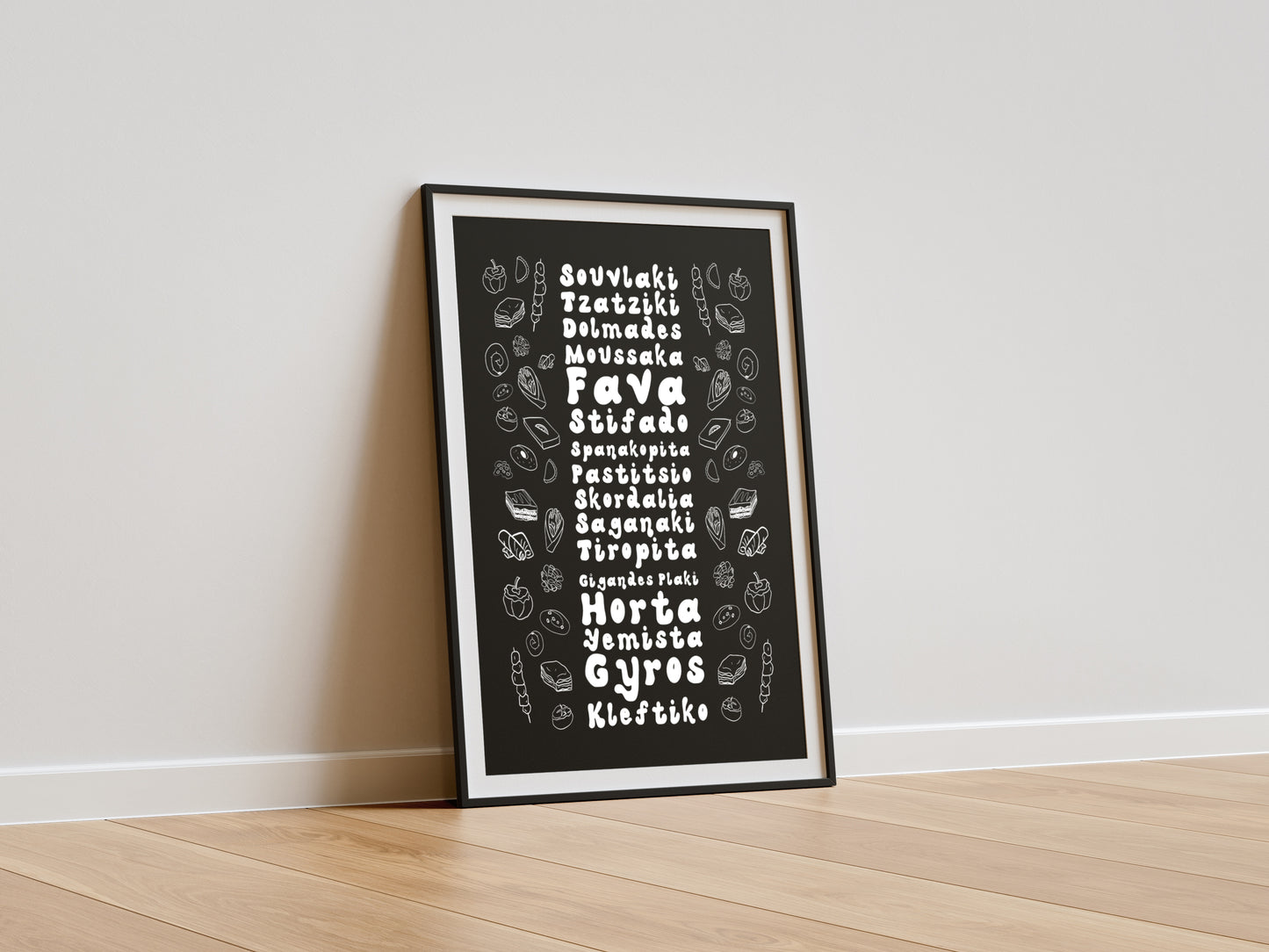 GREEK FOOD LIST PRINT